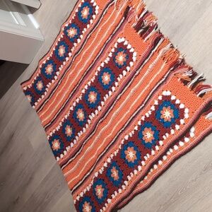 Boho Granny square blanket
